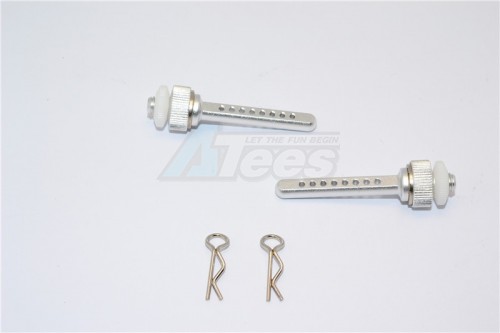 GPM Racing Axial SCX10 Aluminium Front Magnet Body Post Mount - 1Pair Silver