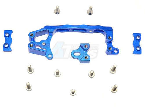 GPM Racing Axial SCX10 II Aluminium Servo Mount - 1Set Blue