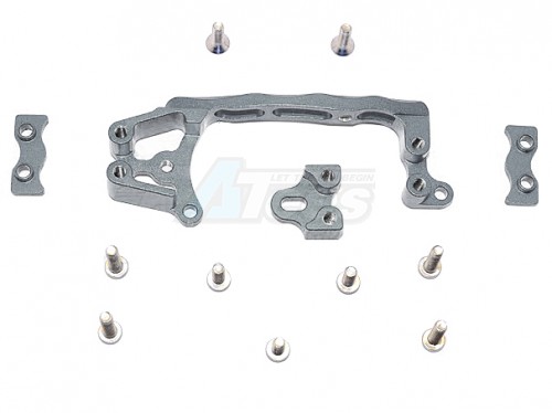 GPM Racing Axial SCX10 II Aluminium Servo Mount - 1Set Gun Metal