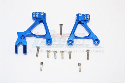 GPM Racing Axial SCX10 II Aluminium Front Shock Hoops - 1Pr Set Blue