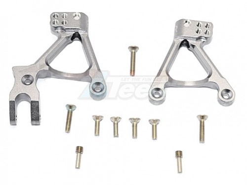 GPM Racing Axial SCX10 II Aluminium Front Shock Hoops - 1Pr Set Gun Metal