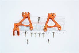 GPM Racing Axial SCX10 II Aluminium Front Shock Hoops - 1Pr Set Orange