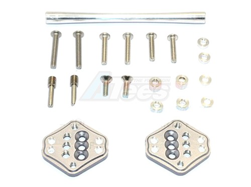 GPM Racing Axial SCX10 II Aluminium Front Adjustable Mount For Original Shock Tower - 1Pr Set Gun Metal