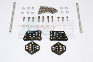 GPM Racing Axial SCX10 II Aluminium Front & Rear Adjustable Mount For Original Shock Tower - 1Set Black