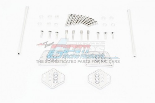 GPM Racing Axial SCX10 II Aluminium Front & Rear Adjustable Mount For Original Shock Tower - 1Set Silver