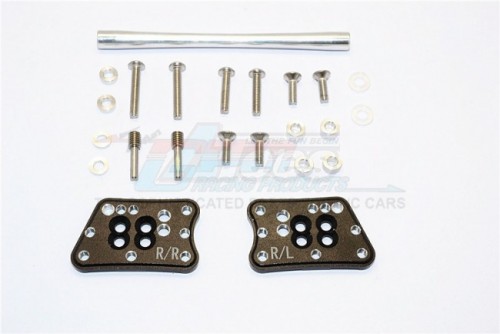 GPM Racing Axial SCX10 II Aluminium Rear Adjustable Mount For Original Shock Tower - 1Pr Set Black