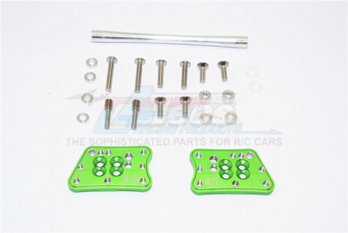 GPM Racing Axial SCX10 II Aluminium Rear Adjustable Mount For Original Shock Tower - 1Pr Set Green