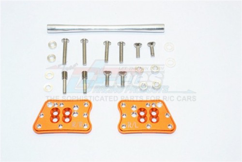 GPM Racing Axial SCX10 II Aluminium Rear Adjustable Mount For Original Shock Tower - 1Pr Set Orange