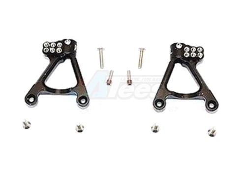 GPM Racing Axial SCX10 II Aluminium Rear Shock Hoops - 1Pr Set Black