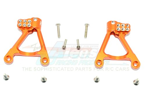 GPM Racing Axial SCX10 II Aluminium Rear Shock Hoops - 1Pr Set Orange