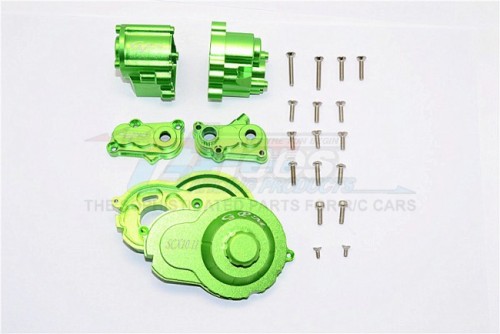 GPM Racing Axial SCX10 II Aluminium Center Gear Box - 1Set for Kit only (For SCX10 II 90046 Only) Green