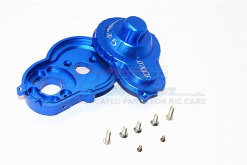 GPM Racing Axial SCX10 II Aluminium Spur Gear Housing - 2Pcs Set for Kit only (For SCX10 II 90046 Only) Blue