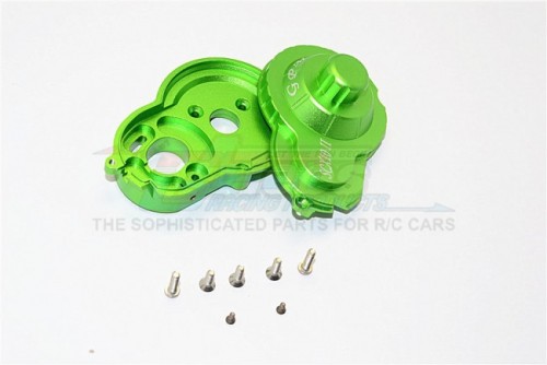 GPM Racing Axial SCX10 II Aluminium Spur Gear Housing - 2Pcs Set for Kit only (For SCX10 II 90046 Only) Green