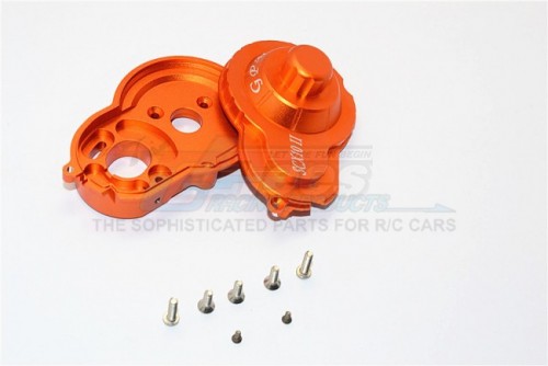 GPM Racing Axial SCX10 II Aluminium Spur Gear Housing - 2Pcs Set for Kit only (For SCX10 II 90046 Only) Orange