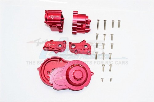 GPM Racing Axial SCX10 II Aluminium Center Gear Box - 1Set for Kit only (For SCX10 II 90046 Only) Red