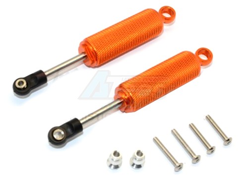GPM Racing Axial SCX10 II Aluminium Front/Rear Internal Shocks (95MM) With Engraving - 1Pr Set Orange