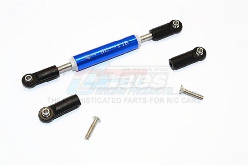 GPM Racing Axial SCX10 II Aluminium Front Adjustable Supporting Link With Changeable Ball Ends - 1Pc Set Blue