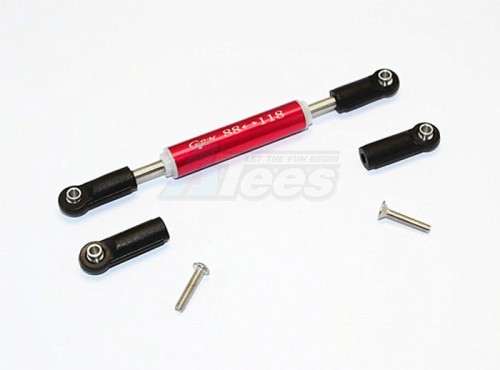 GPM Racing Axial SCX10 II Aluminium Front Adjustable Supporting Link With Changeable Ball Ends - 1Pc Set Red