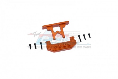 GPM Racing Axial SCX24 Aluminium Rear Bumper + Rear Bodyshell Mount - 8Pcs Set Orange