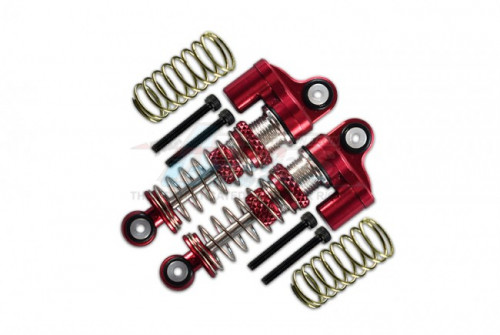 GPM Racing Axial SCX24 Aluminium Front/Rear L-Shape Piggy Back Damper 35MM (AXI00002) - 8Pcs Set Red