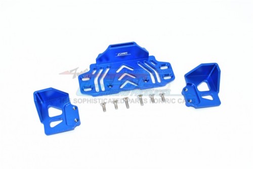 GPM Racing Axial SCX10 III Aluminium Rear Battery Holder - 9Pcs Set Blue