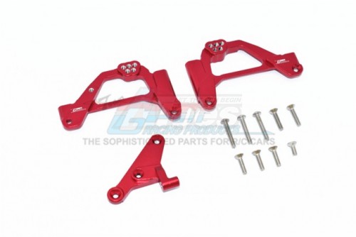 GPM Racing Axial SCX10 III Aluminium Front Shock Mount - 12Pcs Set Red