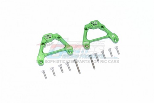 GPM Racing Axial SCX10 III Aluminium Adjustable Rear Damper Mount - 12Pcs Set Green