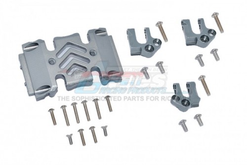 GPM Racing Axial SCX10 III Aluminium Center Gear Box Case And Mount - 23Pcs Set Gun Metal