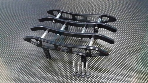 GPM Racing Axial SCX10 Aluminum Chassis Sled Guard - 1Set Black