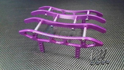 GPM Racing Axial SCX10 Aluminum Chassis Sled Guard - 1Set Purple
