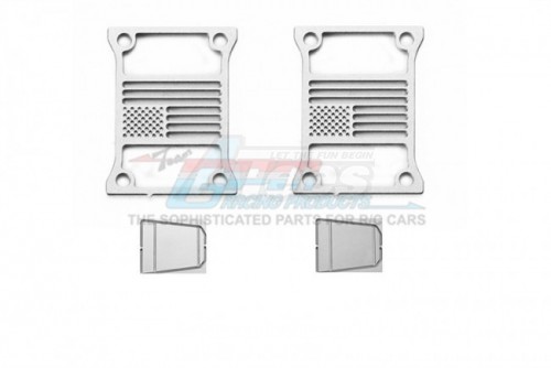 GPM Racing Axial SCX10 III Scale Accessories: Taillight Cover For SCX10 III Jeep (Type C) - 4Pcs Set Silver