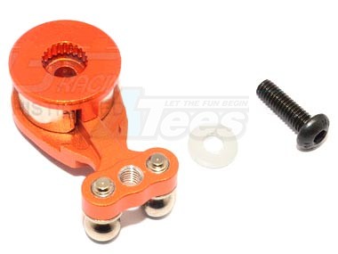 GPM Racing Miscellaneous All Aluminium Hi-Torque Servo Saver For 24T Spline Output Shaft (M) - 1Pc Orange