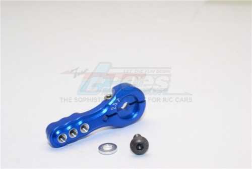 GPM Racing Miscellaneous All Aluminium Servo Horn For 25T Spline Output Shaft 3 Holes Design For Futaba/Kyosho/Tamiya/Axial/Traxxas Models- 1Pc Blue