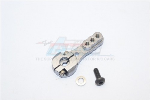 GPM Racing Miscellaneous All Aluminium Servo Horn For 25T Spline Output Shaft 3 Holes Design For Futaba/Kyosho/Tamiya/Axial/Traxxas Models- 1Pc Gun Metal