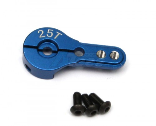 GPM Racing Miscellaneous All Aluminium Servo Horn For 25T Spline Output Shaft - 1pc Blue