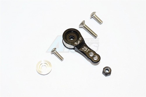 GPM Racing Miscellaneous All ALUMINIUM HI-TORQUE SERVO SAVER FOR 25T SPLINE OUTPUT SHAFT - 1PC SET Black