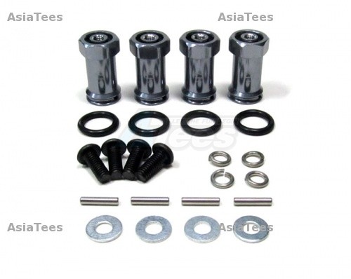 GPM Racing Traxxas Slash 4X4 Aluminum Hex Adaptor (+17mm) 4 Pieces SetBlack