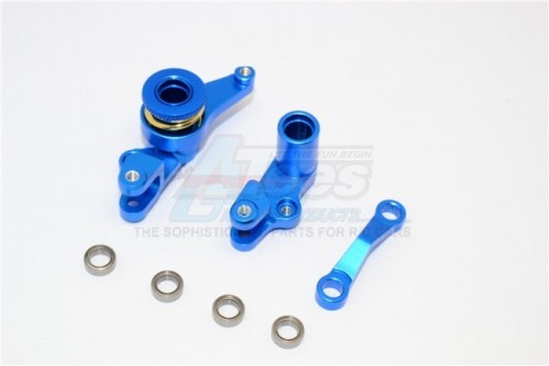 GPM Racing Traxxas Slash 4X4 Aluminum Steering Assembly - 1set Blue