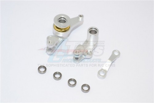 GPM Racing Traxxas Slash 4X4 Aluminum Steering Assembly - 1set Silver