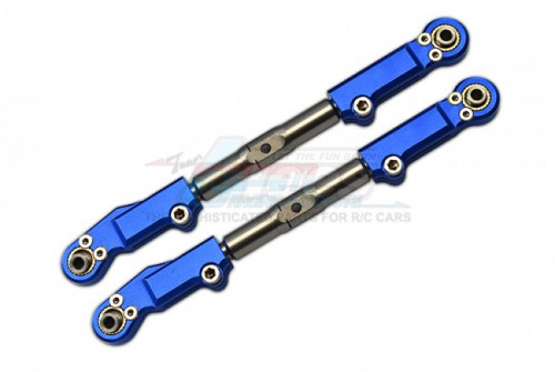 GPM Racing Traxxas Sledge Aluminium + Stainless Steel Rear Upper Arm Tie Rod (95076-4) - 2Pcs Set Blue