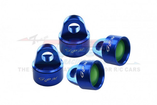 GPM Racing Traxxas Sledge Aluminium 6061-T6 Damper Top Cap For GPM And Original Shock Absorbers (95076-4) - 4pcs Set Blue