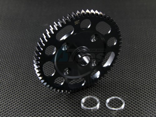 GPM Racing Team Losi 5IVE-T Steel #45 Main Gear (58t) - 1pc Set Black
