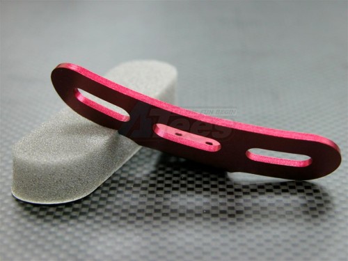 GPM Racing Team Losi Mini-T Aluminum Front Bumper Large Size W/ Foam 80MM Wide Red