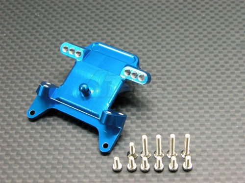 GPM Racing Team Losi Mini-Baja Aluminum Front Upper Cap For Steering With Screws - 1pc Set Blue