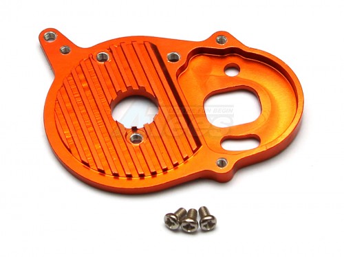 GPM Racing Team Losi Mini-Baja Aluminum Motor Heatsink Plate For 300 Class Motor - 1pc Orange