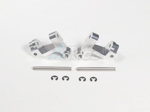 GPM Racing Team Losi Mini-T Aluminum Front Steering C-Hub Set Silver