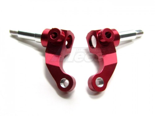 GPM Racing Team Losi Mini-Baja Aluminum Front Knuckle Arm + Aluminum Wheel Shaft - 1pr Red