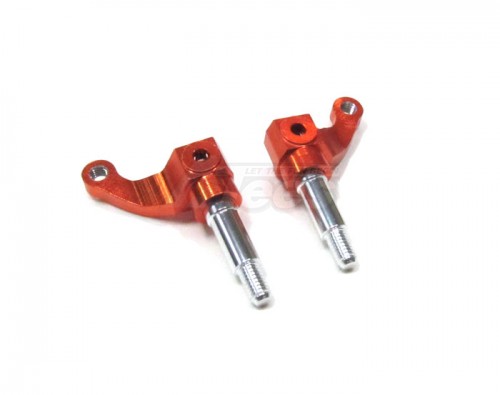 GPM Racing Team Losi Mini-Baja Aluminum Front Knuckle Arm + Titanium Wheel Shaft - 1pr Orange
