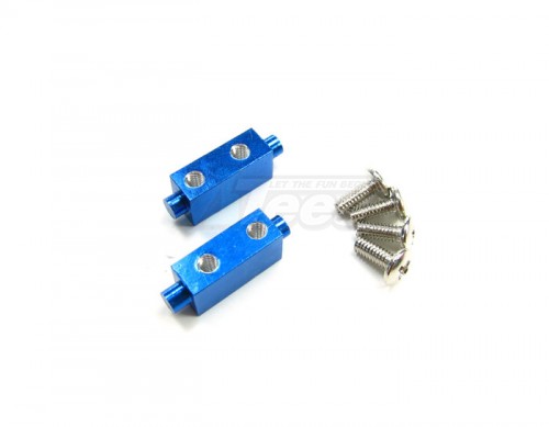 GPM Racing Team Losi Mini-T Aluminum Servo Mount - 2 PCS Blue