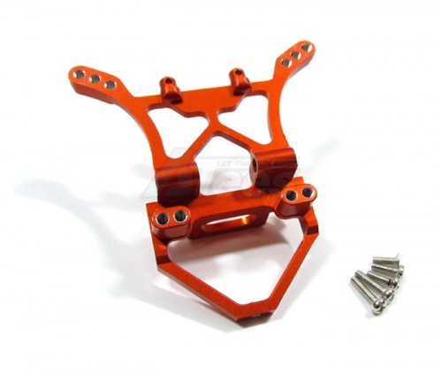 GPM Racing Team Losi Mini-T Aluminum Rear Damper Mount With Screws - 1pc Set Orange